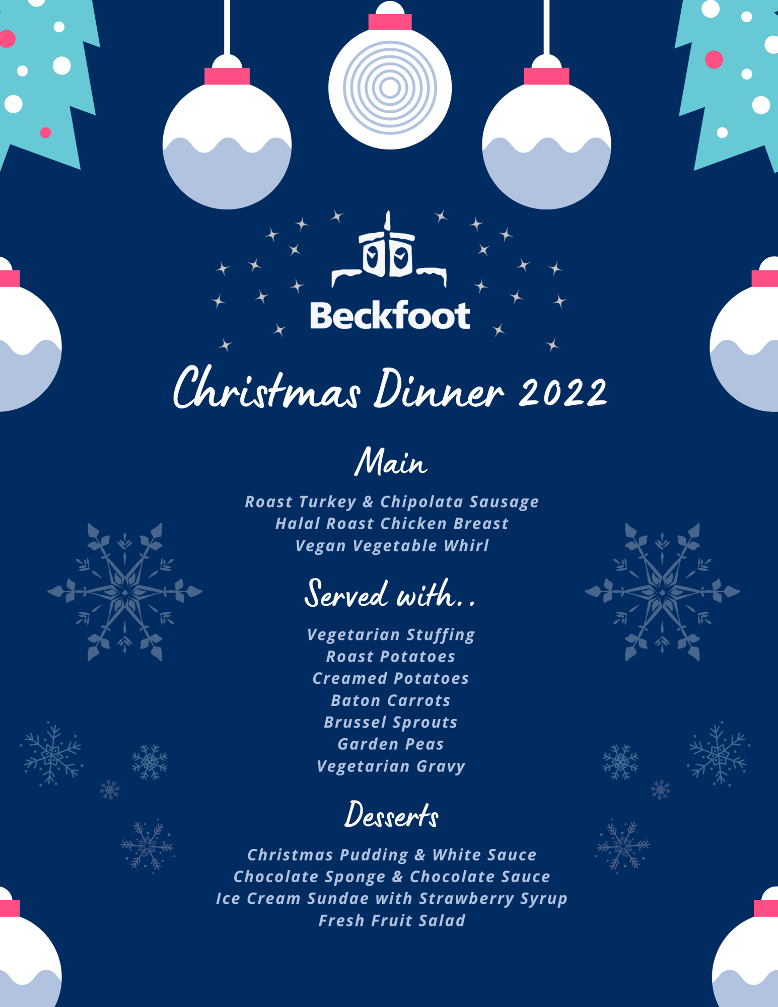 Beckfoot School Christmas Dinner Day news-events-hurst-lodge-school